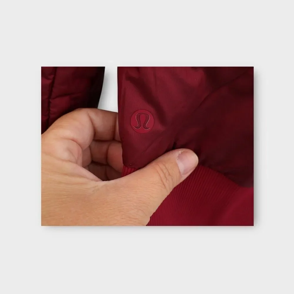 Lululemon Non Stop Bomber Size 8 Reversible Pomegranate NWT Jacket